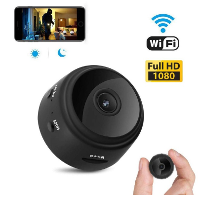 Minikamera Wi-Fi | Kontrola aplikacji na smartfonie | Noktowizor | Przenośny zdalny monitoring | 1080P Full HD | Wykrywanie ruchu | Noktowizor na podczerwień | Następnie wgrywając | Kompaktowy rozmiar | Kamera bezpieczeństwa w domu i przed