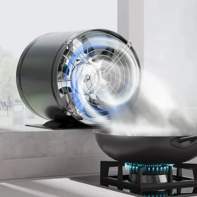 Potężny wentylator WhisperFlow | Cichy wydech | Silnik z czystym miedzi | 2800 obr/min | Minimalny hałas | Trwała metalowa obudowa | Energooszczędna wentylacja | Redukcja substancji zapachowych i dymu | Dla domów i biur