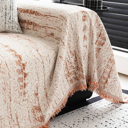 Ochraniacz na sofę Almond Crest | Tkanina szenilowa | Pełna osłona sofy | Neutralny stylowy design | Komfort wypoczynku | Chroni przed sierścią zwierząt domowych i plamami | Można prać w praktyce | Odporny na blaknięcie i pigułki