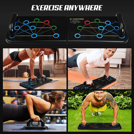 Ulepszona deska push-up | Wysokiej jakości tworzywo ABS | Uchwyty antypoślizgowe | Pozycja z odblokowanymi kolorami | Ładowność 660 zakończenia | montaż instalacji | Sprzęt do ćwiczeń w domu i na świeżym powietrzu