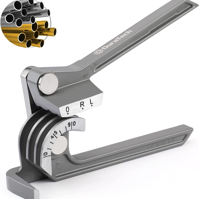Giętarka do rur 3 w 1 | Narzędzie do gięcia 1/4" 5/16" 3/8" | Do miedzi, paliwa, aluminium, cienkiej stali | Lekkie, szare aluminium | Ergonomiczny uchwyt | Precyzyjne oznaczenia | Łuki do 90° | Hydraulika dla majsterkowiczów Motoryzacja