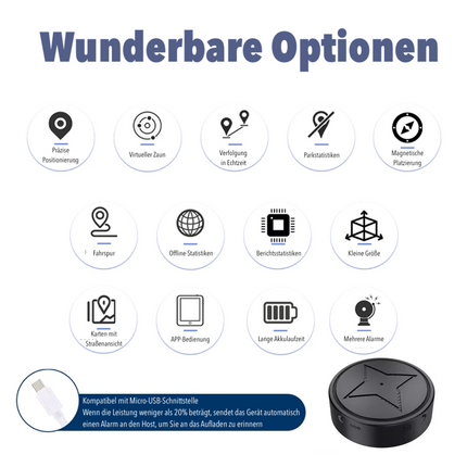 Magnetyczny mini tracker GPS SecureTrack | Lokalizator pojazdów w czasie rzeczywistym | Kompaktowa konstrukcja | Długi czas pracy baterii | Łatwa instalacja | Ochrona przed kradzieżą