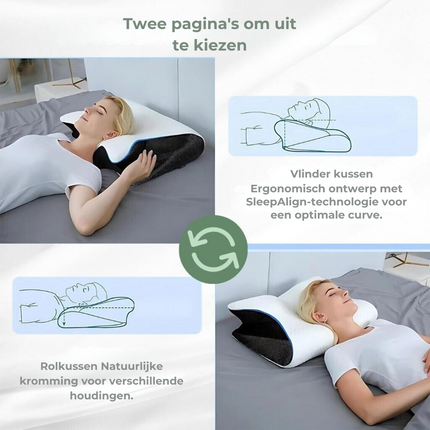 Poduszka do spania z pianki Memory | Ergonomiczne wsparcie szyi i kręgosłupa | Ulga w bólu | Pokrowiec hipoalergiczny | Idealny dla osób śpiących na plecach, boku i brzuchu | Promuje głęboki, spokojny sen