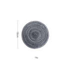 18CM - Szare podkładki - zestaw 6 sztuk
