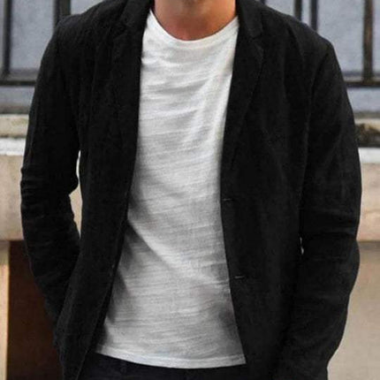 Heren Linnen Blazer met Casual Pasvorm - Visconte