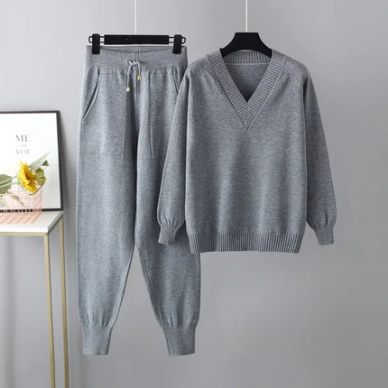 Zara | Elegancki damski zestaw swetrów i spodni | Oddychająca tkanina | Wszechstronny szykowny styl