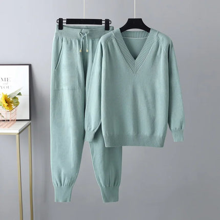 Zara | Elegancki damski zestaw swetrów i spodni | Oddychająca tkanina | Wszechstronny szykowny styl