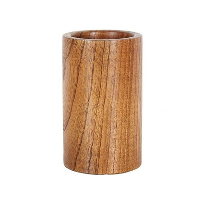 Organizator z drewna tekowego | Wszechstronny uchwyt do kuchni | Projekt drenażu | 3,5" x 5,9" | Przechowywanie na blacie kuchennym | Uniwersalne zastosowanie