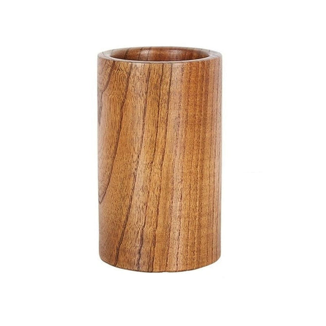 Organizator z drewna tekowego | Wszechstronny uchwyt do kuchni | Projekt drenażu | 3,5" x 5,9" | Przechowywanie na blacie kuchennym | Uniwersalne zastosowanie