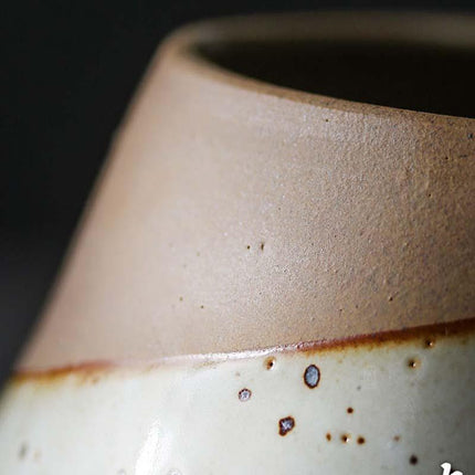 Donica w kształcie łez z glazurowanej terakoty z metalowym stojakiem | Garnek kryty ze spodkiem | 12" H, 9" Średnica | Nowoczesny projekt otworu drenażowego