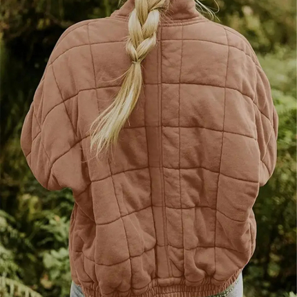 Damska kurtka przejściowa oversize Helene | Zagęszczony płaszcz poliestrowy | S-2XL | Ciemnoszary, czarny, niebieski, różowy