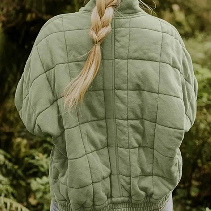 Damska kurtka przejściowa oversize Helene | Zagęszczony płaszcz poliestrowy | S-2XL | Ciemnoszary, czarny, niebieski, różowy
