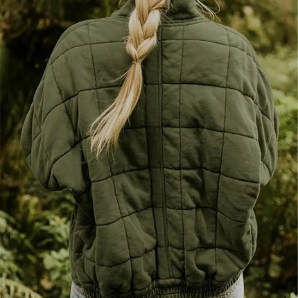 Damska kurtka przejściowa oversize Helene | Zagęszczony płaszcz poliestrowy | S-2XL | Ciemnoszary, czarny, niebieski, różowy