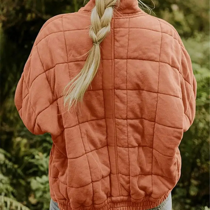 Damska kurtka przejściowa oversize Helene | Zagęszczony płaszcz poliestrowy | S-2XL | Ciemnoszary, czarny, niebieski, różowy