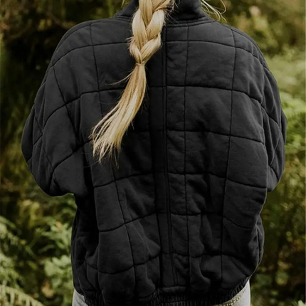 Damska kurtka przejściowa oversize Helene | Zagęszczony płaszcz poliestrowy | S-2XL | Ciemnoszary, czarny, niebieski, różowy