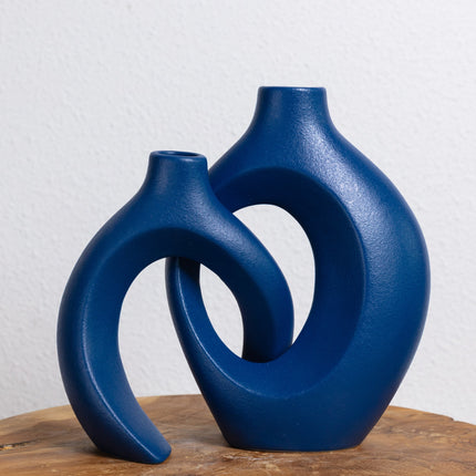 Gloora | Ręcznie wykonany wazon ceramiczny | Unikalny, spleciony projekt | Inteligentny pojemnik | Trwałe | Dekoracyjny element centralny dla domu i wydarzeń | Nowoczesny szykowny styl | Stabilna podstawa | Zrób porządek