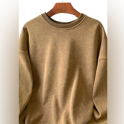 Męski sweter o dopasowanym kroju Jason | Miękka mieszanka bawełny | Minimalistyczne logo | Wszechstronne kolory | Współczesna tekstura dzianiny | Łatwa pielęgnacja | Okrągły dekolt | Prążkowane krawędzie | Długi rękaw | Ciepły i stylowy