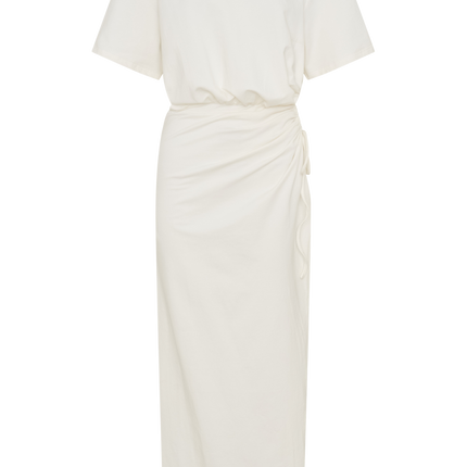 LOLA | Sukienka Maxi Oversize z Bawełny | Regulowane Troczki | Asymetryczne rozcięcie