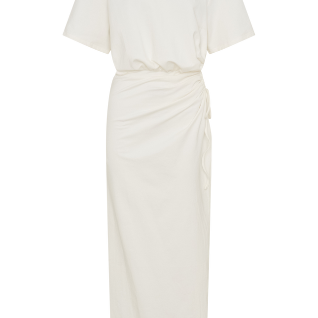 LOLA | Sukienka Maxi Oversize z Bawełny | Regulowane Troczki | Asymetryczne rozcięcie