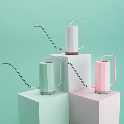 Geometryczna konewka na gęsiej powieki | Duża pojemność | Długa wylewka ze stali nierdzewnej | Stylowy, nowoczesny design | Trwały materiał polipropylenowy | Idealny do roślin domowych i wiszących | Możesz uzupełnić | Pastelowe kolory