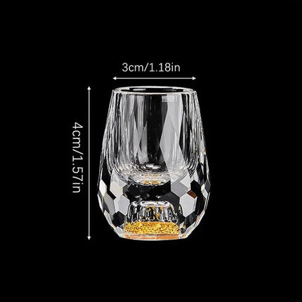 Zestaw 6 szklanek kryształowych | Wysokiej jakości kieliszki kryształowe | Idealny do whisky, wódki, likieru | Eleganckie naczynia na imprezę | Trwałe i łatwe do czyszczenia | Ponadczasowy design | Pojemność 60ml