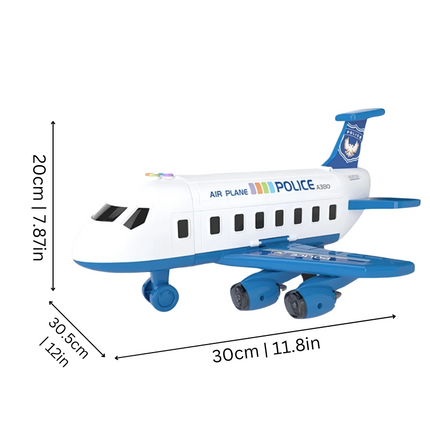 Interaktywna zabawka MegaPlane™ | Światła robocze i dźwięki | Solidna konstrukcja | Kształci koordynację i kreatywność | Akcesoria w zestawie | Zestaw dla dzieci | Lotnicza przygoda | Wiek 3+