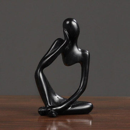 Abstrakcyjna, elegancka statua z żywicy myśliciela | Nowoczesny minimalistyczny design | Wystrój blatu | Trzy kolory i pozy | Sztuka domowego biura | Przyjazny dla środowiska | 8cm x 13cm | Wyjątkowy pomysł na prezent