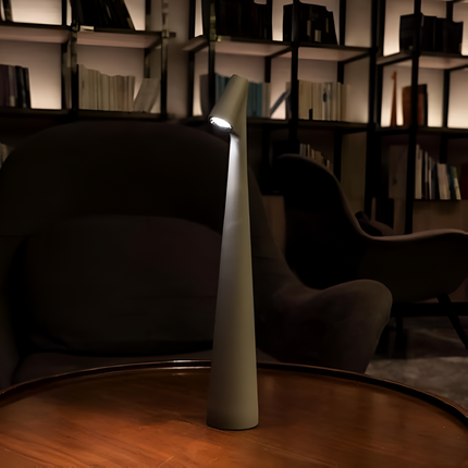 Ściemna lampa stołowa LED | Minimalistyczny projekt nordycki | Bezprzewodowe oświetlenie | Sterowanie dotykowe | Ciepłe światło | Ochrona oczu | Energooszczędny | Idealny do pracy i relaksu | 33x5 cm | Bateria 1800 mAh
