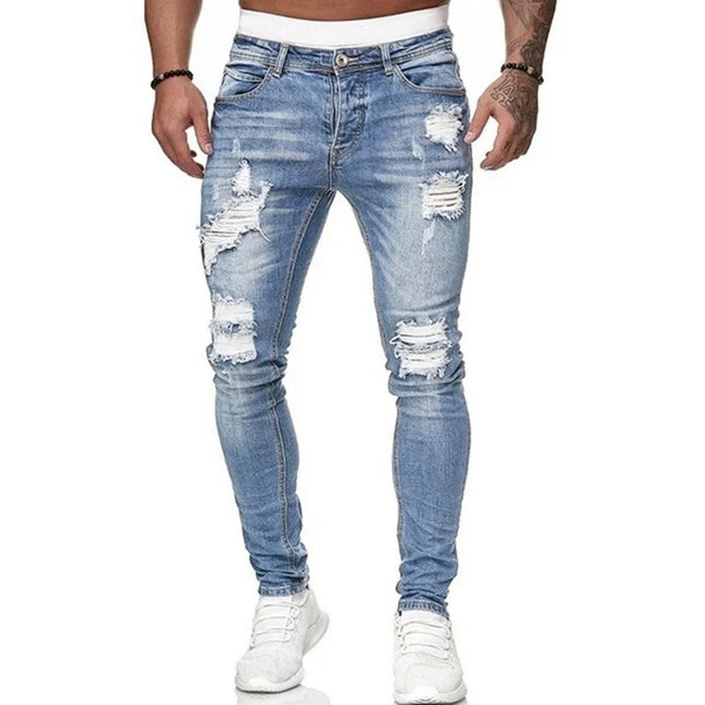 Męski, znasz, sprany dżins | Trwałe | Wszechstronne leczenie | Wygodne noszenie na co dzień | Klasyczny styl noszenia | Zrelaksowany krój | Rozmiary S-3XL | Moda bez konieczności | Projekt ponadczasowy