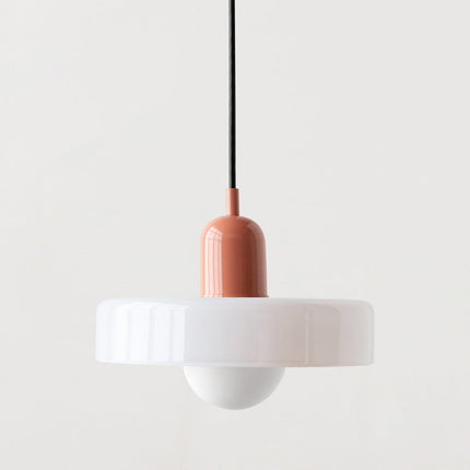 Lampa wisząca Bauhaus | Żywe kolorowe szkło | Nowoczesny design | Funkcjonalny wystrój domu | Energooszczędne oświetlenie do salonu, jadalni i sypialni