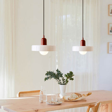 Lampa wisząca Bauhaus | Żywe kolorowe szkło | Nowoczesny design | Funkcjonalny wystrój domu | Energooszczędne oświetlenie do salonu, jadalni i sypialni