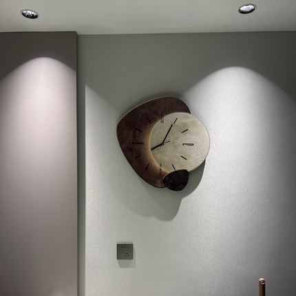 Nowoczesny skandynawski podświetlany zegar ścienny | Luksusowy projekt artystyczny | Elegancki wystrój domu | Idealny do salonu lub biura