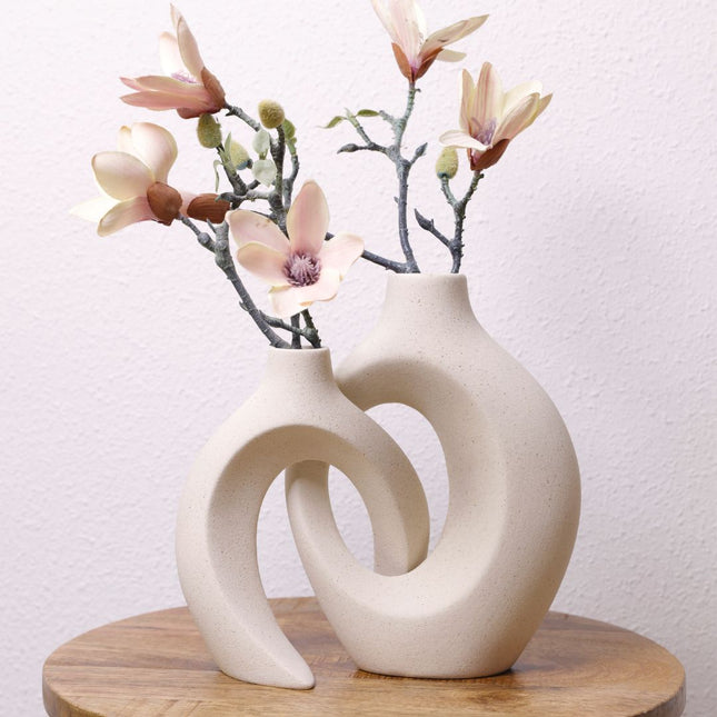 Gloora | Ręcznie wykonany wazon ceramiczny | Unikalny, spleciony projekt | Elegancki kwiatowy wyświetlacz | Trwałe | Dekoracyjny element centralny dla domu i wydarzeń | Nowoczesny szykowny styl | Stabilna podstawa | Łatwe do czyszczenia