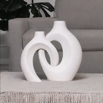 Gloora | Ręcznie wykonany wazon ceramiczny | Unikalny, spleciony projekt | Inteligentny pojemnik | Trwałe | Dekoracyjny element centralny dla domu i wydarzeń | Nowoczesny szykowny styl | Stabilna podstawa | Zrób porządek