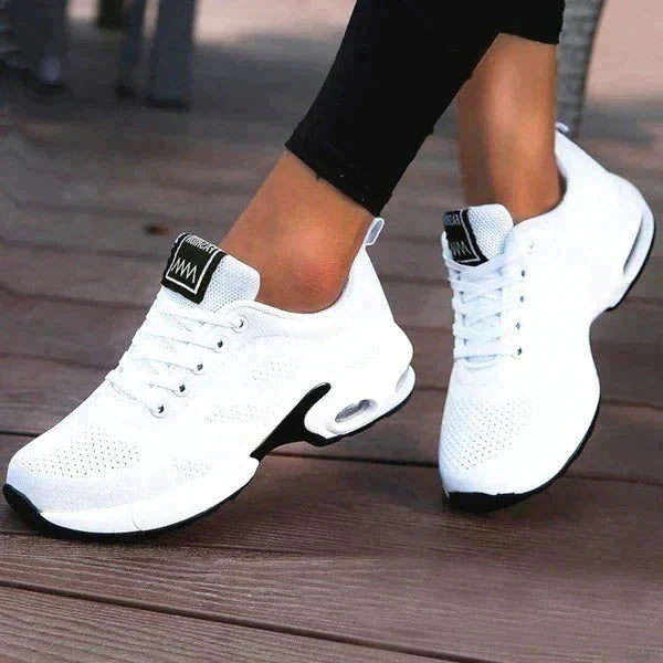 Damskie trampki ortopedyczne | Oddychające buty sportowe | Ulga w bólu | Stylowy wygląd | Wygodne noszenie na co dzień | Idealny na ostrogi piętowe, zakończenie, zapalenie powięzi podeszwowej | Łuk wsparcia | Nowoczesny i ponadczasowy wygląd 