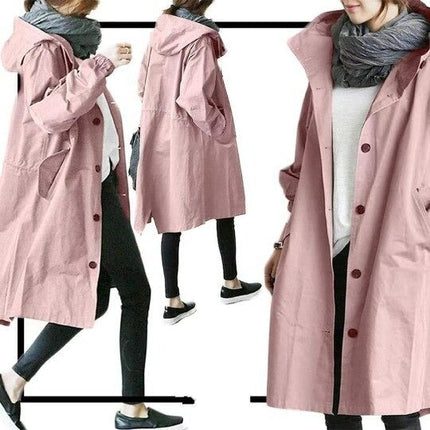 Van Hallen Melbourne | Wodoodporny trencz damski | Ochrona przed deszczem i wiatrem | Dwurzędowy płaszcz | wielki Beż | Rozmiary S-XL | Szykowny i praktyczny design na co dzień w podróży