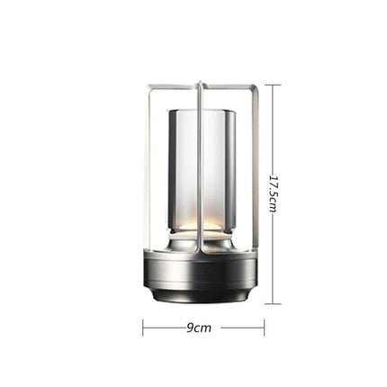 Lampa stołowa LED Nordic | elegancki wygląd | Sterowanie dotykowe | Tryby 3-kolorowe | Akumulator USB | Wysokiej jakości metal i kryształy | Opcje srebra, złota, czerni | Wszechstronne oświetlenie domu | Wodoodporność IP65