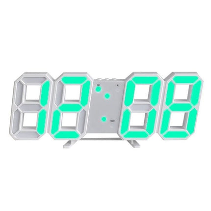 Cyfrowy zegar ścienny LED 3D | Możliwość przyciemnienia oświetlenia | Minimalistyczny design | Zasilany przez USB | Wysoka jasność | Wystrój domu