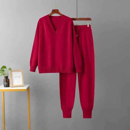 Zara | Elegancki damski zestaw swetrów i spodni | Oddychająca tkanina | Wszechstronny szykowny styl
