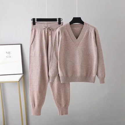 Zara | Elegancki damski zestaw swetrów i spodni | Oddychająca tkanina | Wszechstronny szykowny styl