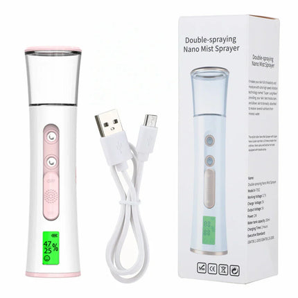 Świecąca Mgła | Kompaktowa Nano Mgiełka Nawilżająca | Przenośnie odświeżanie | Przyjazny w podróży tester wilgoci | 30 ml | Obsługa jednego użycia | Wszystkie małe skóry | Bezpieczny makijaż | Idealne do nawodnienia w podróży