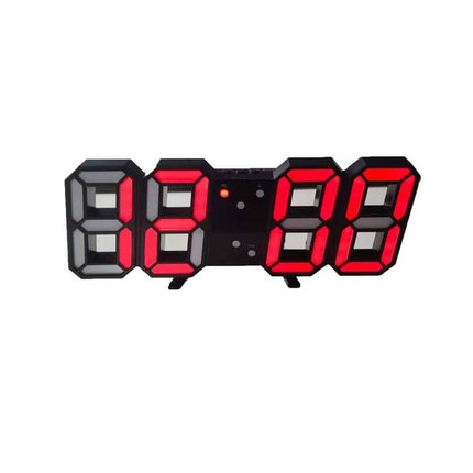 Cyfrowy zegar ścienny LED 3D | Możliwość przyciemnienia oświetlenia | Minimalistyczny design | Zasilany przez USB | Wysoka jasność | Wystrój domu