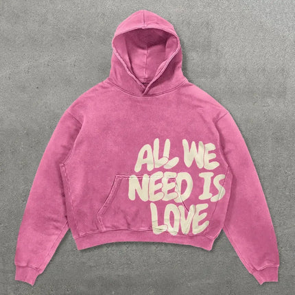 Oversize'owa bluza z kapturem inspirowana Y2K | Abstrakcyjny wzór unisex | Miękka mieszanka bawełny | Modny pudełkowy krój | Wygodne i trwałe