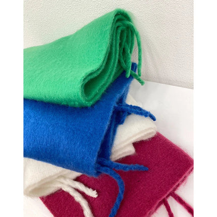 Luksusowy szalik Pashmina | Kaszmir ChicWool | Gruby, ciepły zimowy dodatek z modnymi długimi frędzlami | Jednolity kolor | Przytulny na zimną pogodę