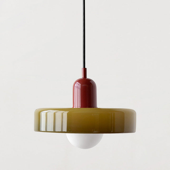 Lampa wisząca Bauhaus | Żywe kolorowe szkło | Nowoczesny design | Funkcjonalny wystrój domu | Energooszczędne oświetlenie do salonu, jadalni i sypialni