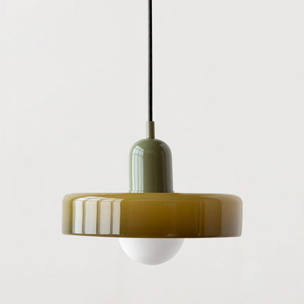 Lampa wisząca Bauhaus | Żywe kolorowe szkło | Nowoczesny design | Funkcjonalny wystrój domu | Energooszczędne oświetlenie do salonu, jadalni i sypialni