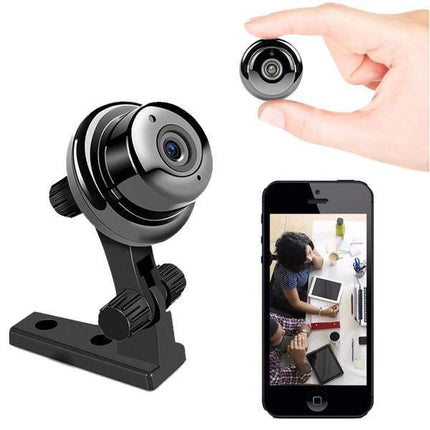 Mini kamera WiFi bezpieczeństwa 1080P HD | Aplikacja na smartfona | Noktowizor | Nadzor bezprzewodowy | Przenośna konstrukcja | Wykrywanie ruchu | Zdalne regularne | Następnie wgrywając | 12 świateł podczerwonych | Szeroki kąt 150°