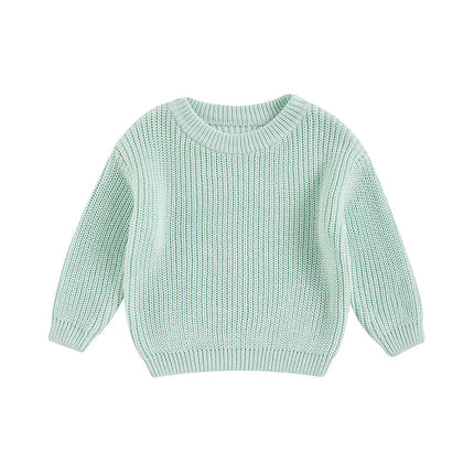 Sweter z dzianiny bawełnianej unisex dla niemowląt i małych dzieci | Miękkie i przytulne | Idealny na jesień i zimę | Wiek 0-5 lat