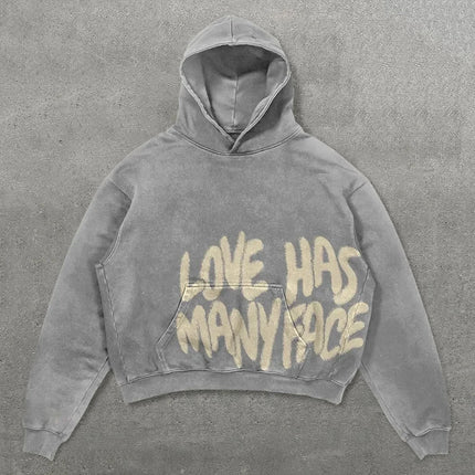 Oversize'owa bluza z kapturem inspirowana Y2K | Abstrakcyjny wzór unisex | Miękka mieszanka bawełny | Modny pudełkowy krój | Wygodne i trwałe