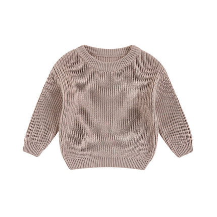 Sweter z dzianiny bawełnianej unisex dla niemowląt i małych dzieci | Miękkie i przytulne | Idealny na jesień i zimę | Wiek 0-5 lat